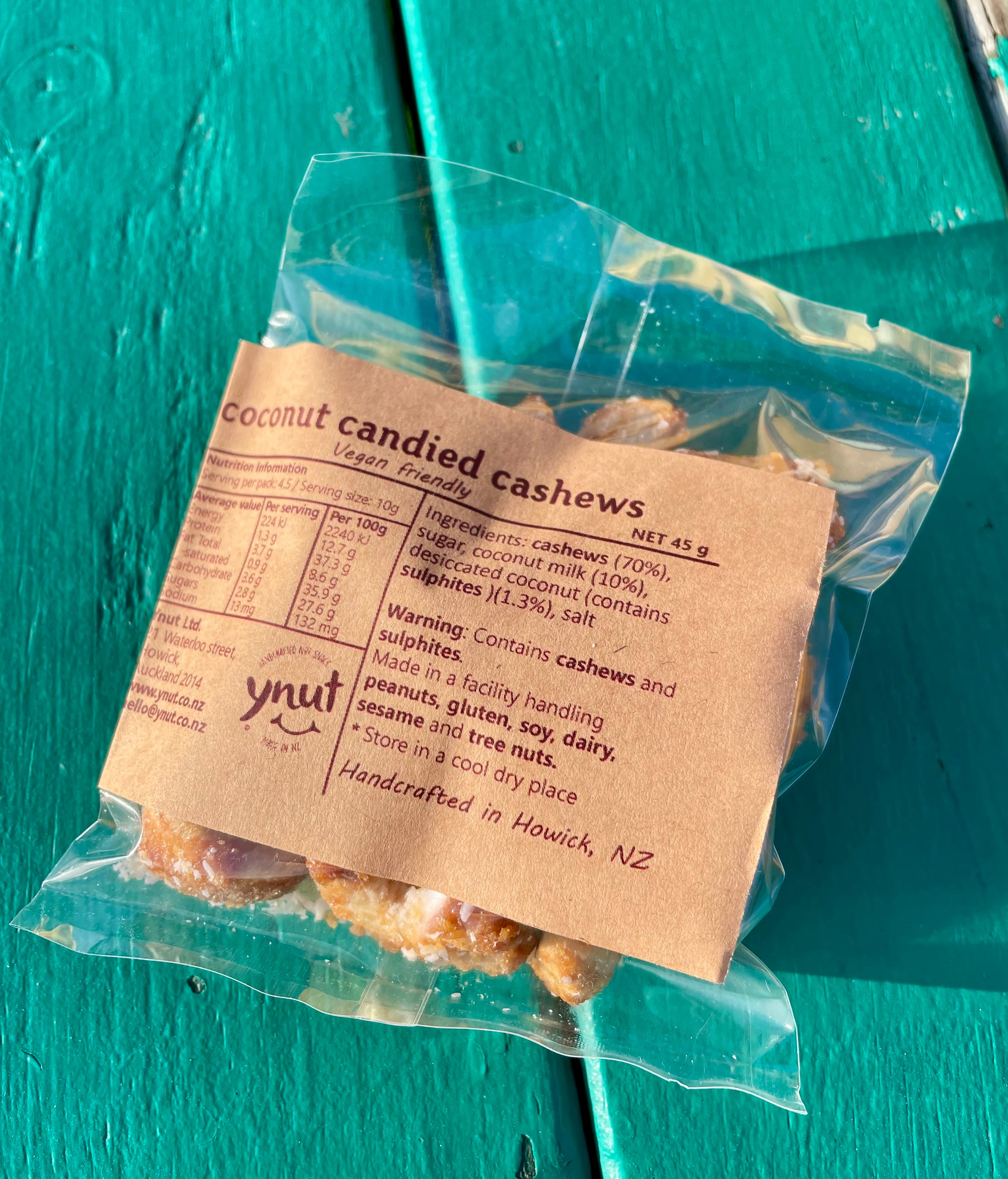 coconut candied cashews