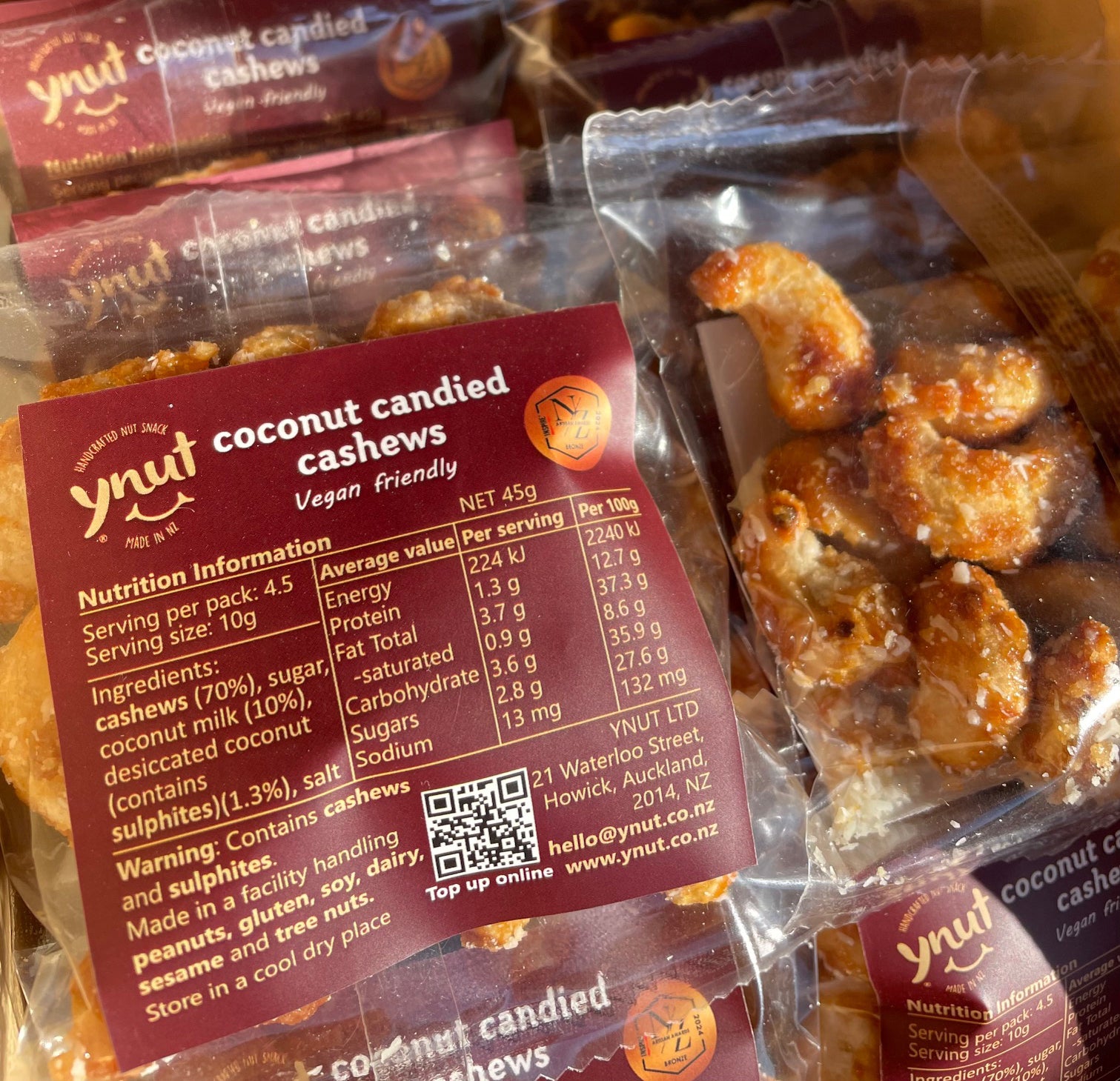 coconut candied cashews