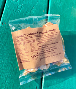 coconut candied macadamias